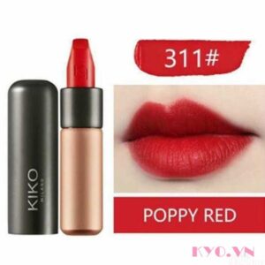 Son KiKo Velet Passion Matte Lipstick 311 - Đỏ Tươi - Image 4