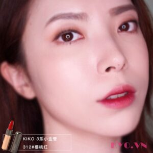 Son KiKo Velvet Passion Matte Lipstick 312 - Đỏ Cherry - Image 5