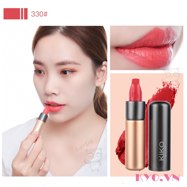 Son Kiko Velvet Passion Matte Lipstick 330 - Cam san hô - Image 2