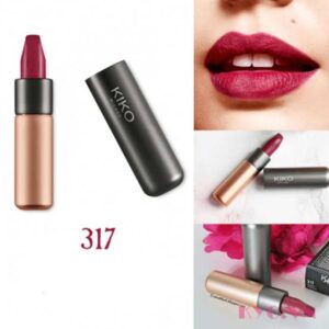 Son KiKo Velvet Passion Matte Lipstick 317 - Đỏ Rượu vang - Image 4