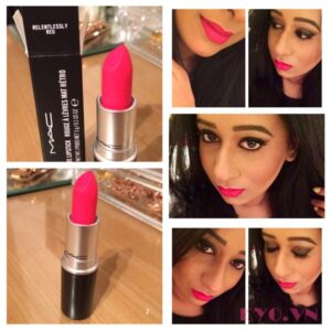Son MAC Retro Matte Màu Relentlessly Red - Đỏ Hồng San Hô - Image 10