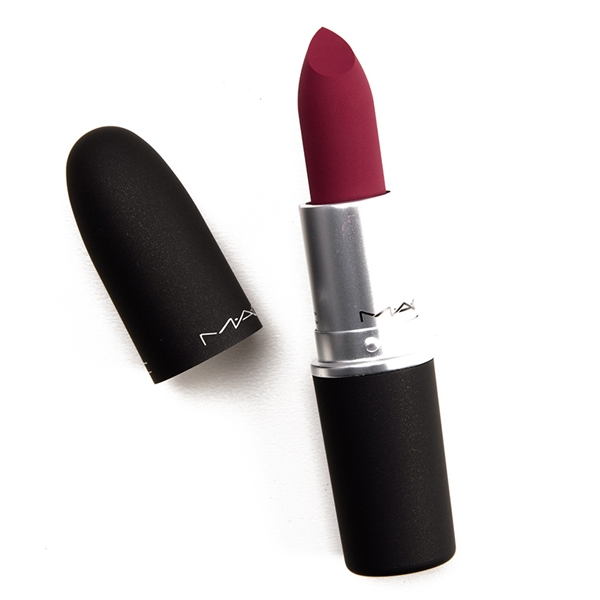 Son MAC Powder Kiss Màu Burning Love 305 - Đỏ Tím Rượu