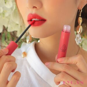 Son 3CE Velvet Lip Tint Absorbed - Đỏ Hồng - Image 3