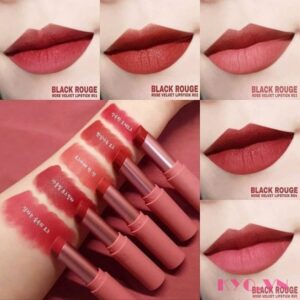 Son Black Rouge All Day Rose Velvet Lady Rose R01 - Đỏ Hồng - Image 3