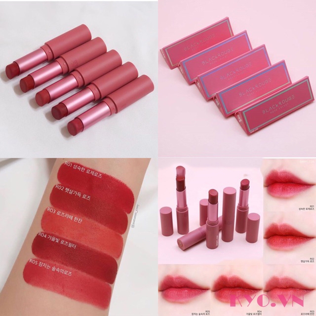 Son Black Rouge All Day Rose Velvet Burgundy Rose R04 - Đỏ Rượu - Image 4