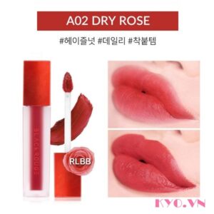 Son Black Rouge Air Fit Velvet Tint  Dry Rose A02 - Đỏ cánh hồng khô - Image 3