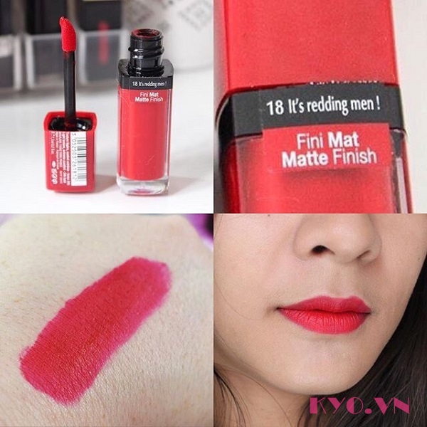 Son Bourjois Rouge Edition Velvet It's Redding Men 18 - Đỏ tươi - Image 4