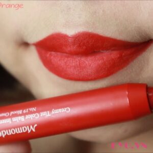 Son Mamonde Creamy tint Color Balm Intense  Blood Orange 19 - Đỏ Thuần pha cam - Image 4