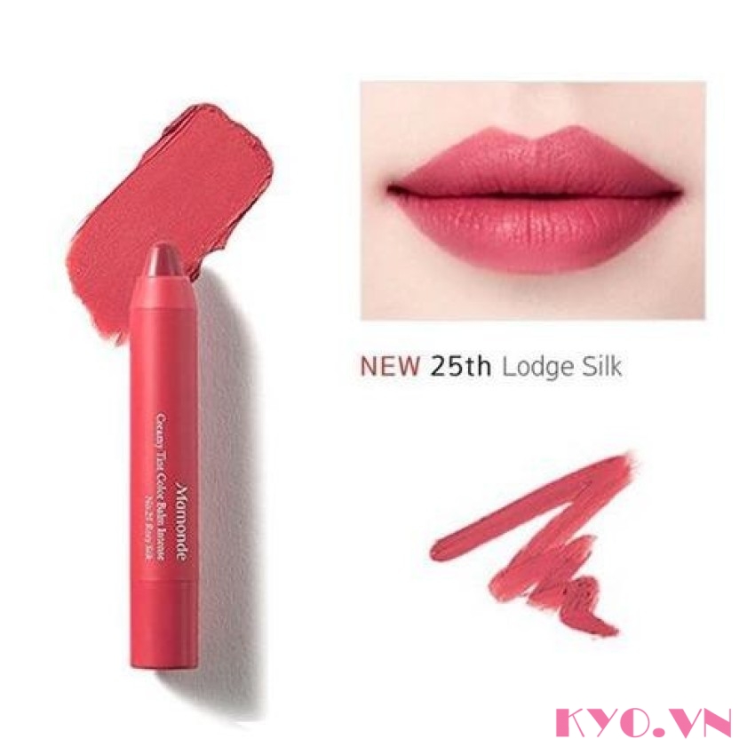 Son Mamonde Creamy tint Color Balm Intense Rosy Silk 25 - Hồng đất - Image 3