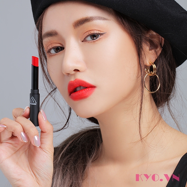Son 3CE Slim Velvet Lip Color Pale Red - Đỏ Cam Hồng - Image 3