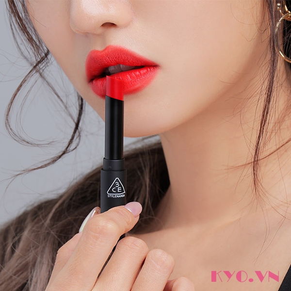 Son 3CE Slim Velvet Lip Color Pale Red - Đỏ Cam Hồng - Image 4