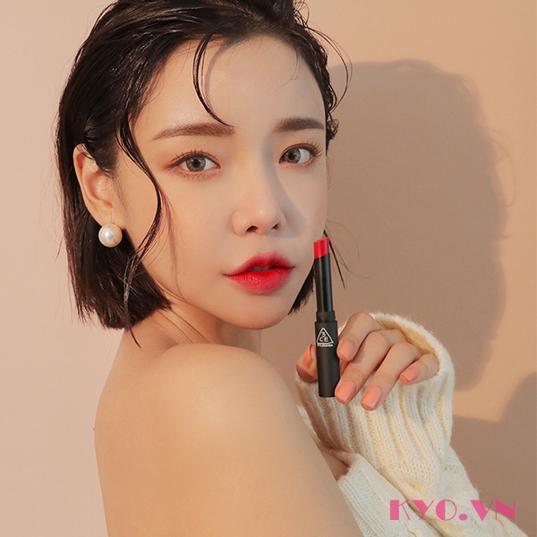 Son 3CE Slim Velvet Lip Color Pale Red - Đỏ Cam Hồng - Image 6