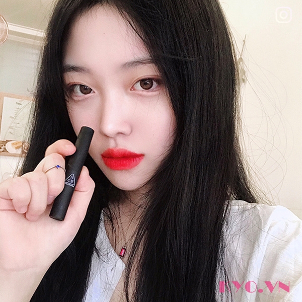 Son 3CE Slim Velvet Lip Color Pale Red - Đỏ Cam Hồng - Image 8