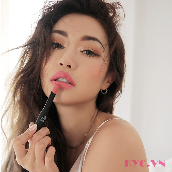 Son 3CE Slim Velvet Lip Color Sand Lily - Hồng Nude - Image 5