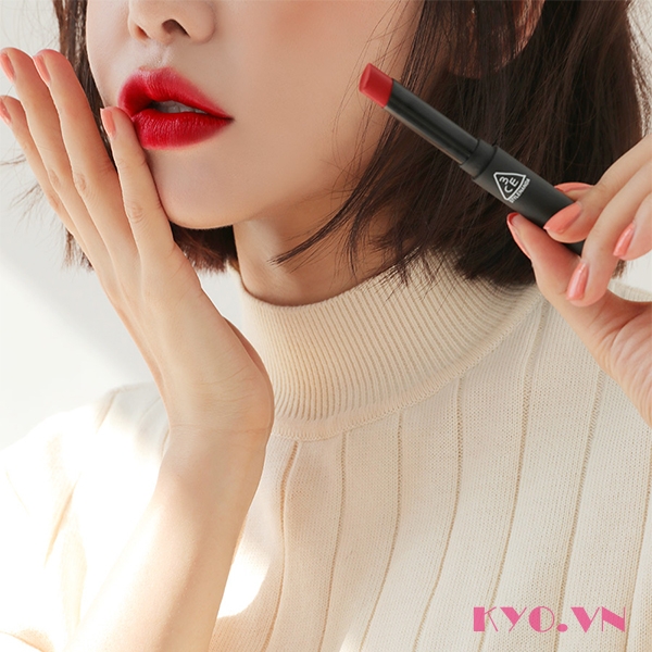 Son 3CE Slim Velvet Lip Color True Red - Đỏ Thuần - Image 4