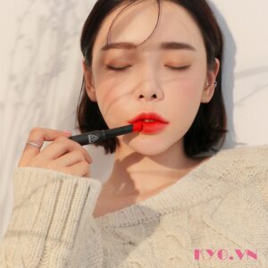 Son 3CE Slim Velvet Lip Color Vermilion - Đỏ Cam - Image 5