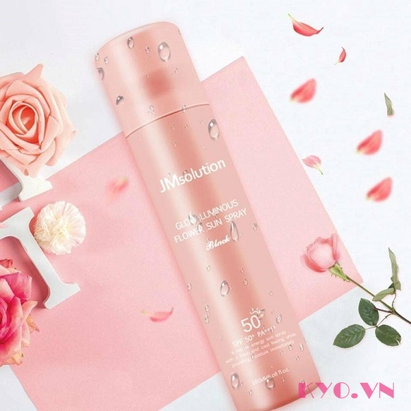 Xịt chống nắng JM solution glow luminous flower mist (màu hồng) - Image 2