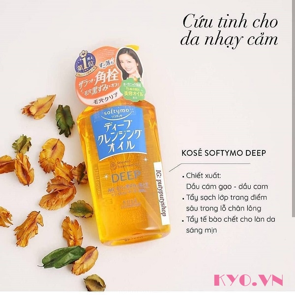 Dầu tẩy trang Kose softymo deep cleansing oil (chai màu vàng đậm) - Image 3