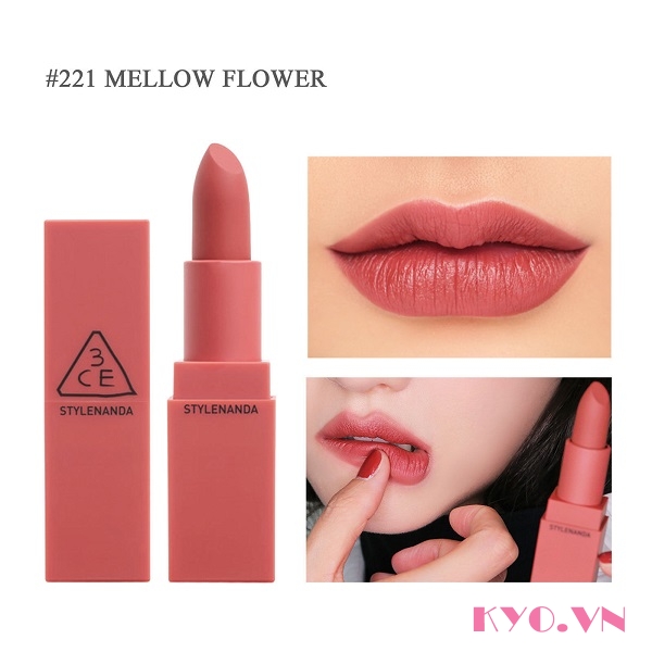 Son 3CE Mood Recipe Matte Lip Color Mellow flower 221 - Hồng Đất - Image 2