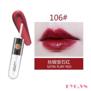 Son Kiko Unlimited Double Touch Satin Ruby Red 106 - Đỏ rượu vang - Image 3