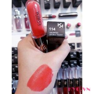 Son Kiko Unlimited Double Touch Orange Red 114 - Đỏ cam - Image 4