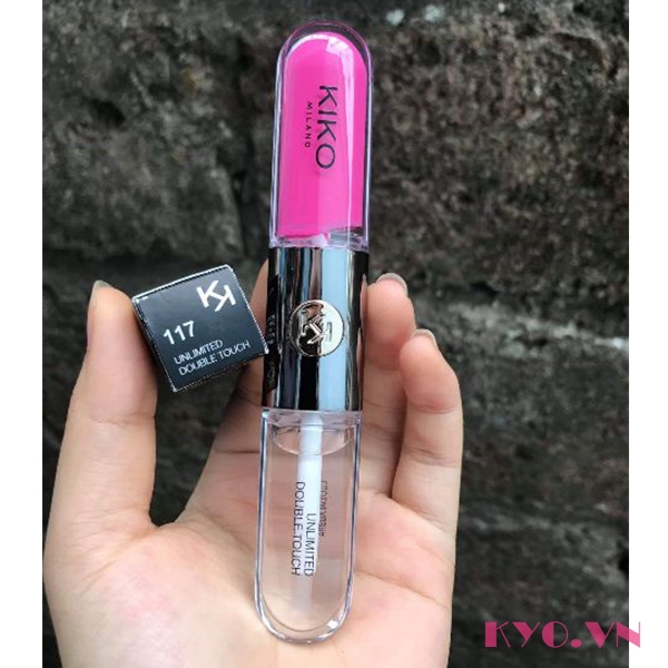 Son Kiko Unlimited Double Touch Cyclamen 117 - Hồng Sen - Image 3