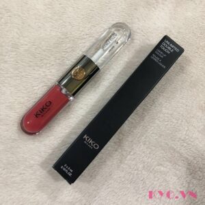 Son Kiko Unlimited Double Touch Satin Currant Red 108 - Đỏ mận - Image 5