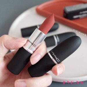 Son Mac powder kiss Màu Sultry Move 921 - Hồng đào - Image 5