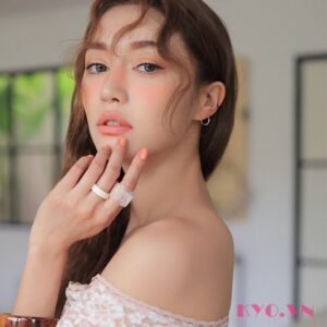 Son 3CE Slim Velvet Lip Color Peach play - Hồng Cam (New 2019) - Image 6