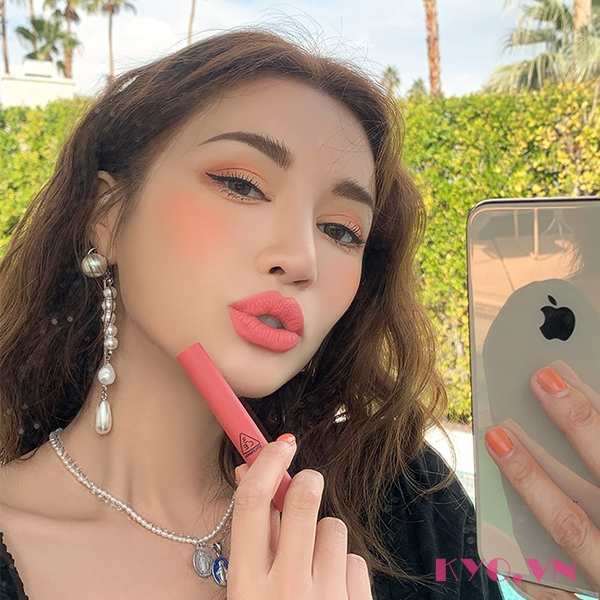Son 3CE Slim Velvet Lip Color Muse Filter - Hồng San Hô - Image 5