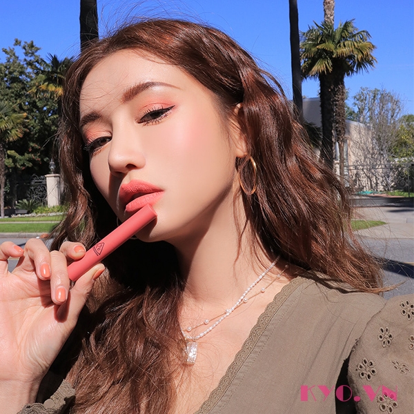 Son 3CE Slim Velvet Lip Color Muse Filter - Hồng San Hô - Image 4