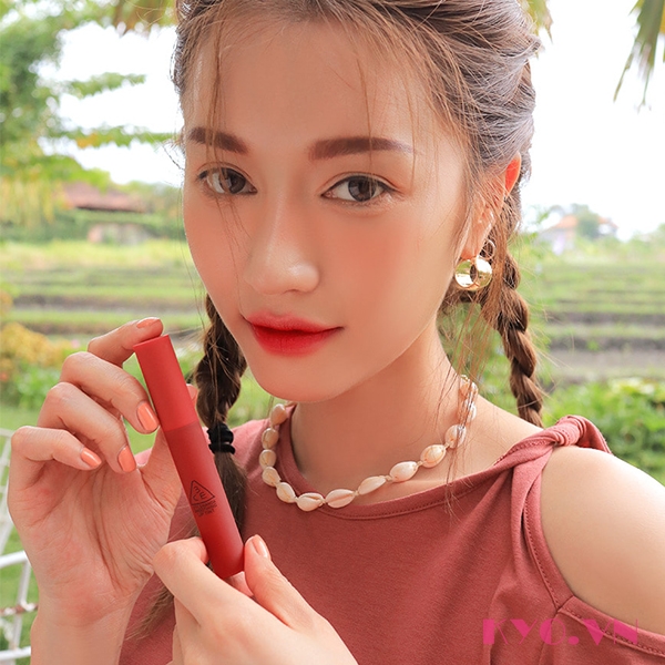 Son 3CE Smoothing Lip Tint Màu Have A Blast - Đỏ Thuần - Image 9