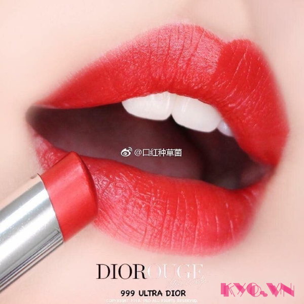 Son Dior Rouge Dior Ultra Rouge màu 999 - Đỏ cổ điển (Vỏ đỏ) - Image 3