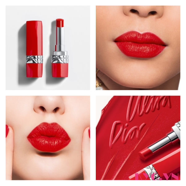 Son Dior Rouge Dior Ultra Rouge màu 999 - Đỏ cổ điển (Vỏ đỏ) - Image 4