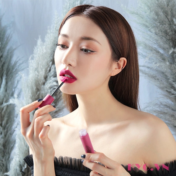 Son 3CE Soft Lip Lacquer Almost Mauve - Tím lạnh - Image 8