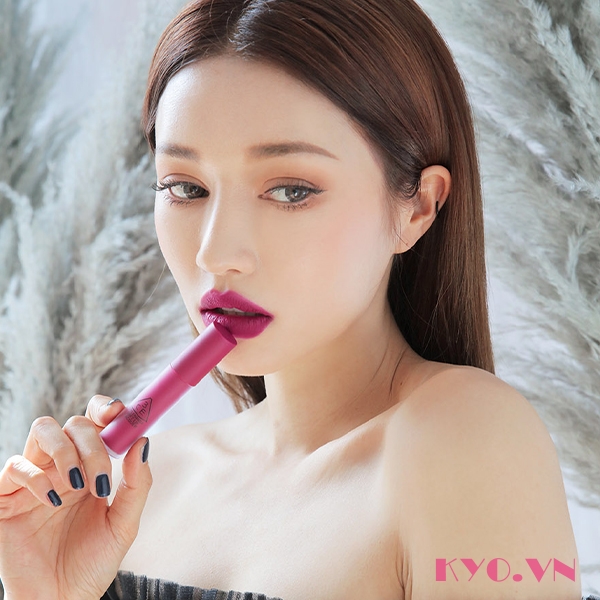 Son 3CE Soft Lip Lacquer Almost Mauve - Tím lạnh - Image 9