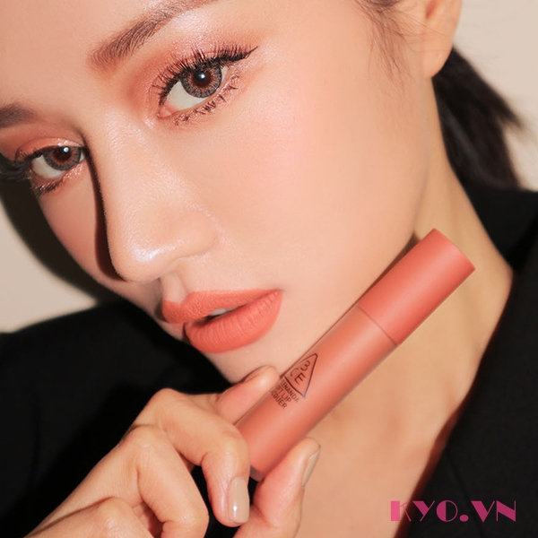 Son 3CE Soft Lip Lacquer Peach Tea – Cam đào nude - Image 8