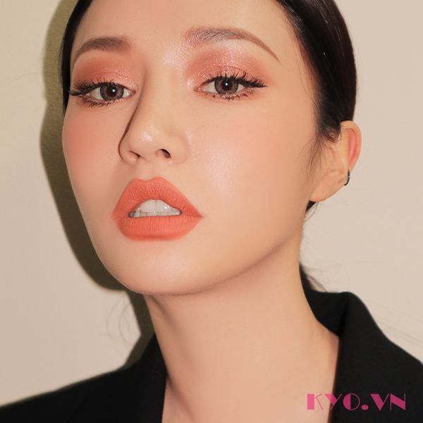 Son 3CE Soft Lip Lacquer Peach Tea – Cam đào nude - Image 2