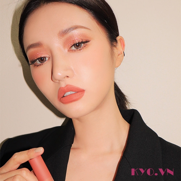 Son 3CE Soft Lip Lacquer Peach Tea – Cam đào nude - Image 6