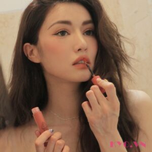 Son 3CE Soft Lip Lacquer Peach Tea – Cam đào nude - Image 7