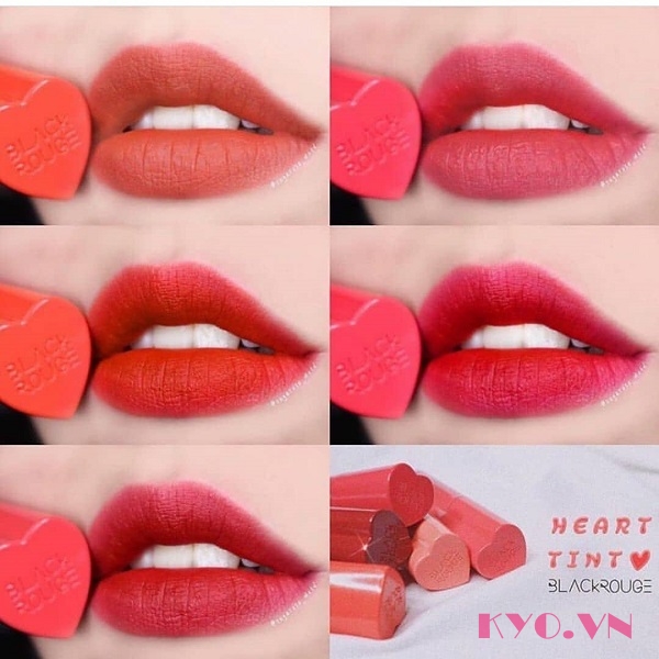 Son Black Rouge Color Lock Heart Tint H02 Adorable Rose - Hồng Khô Ánh Nude - Image 6