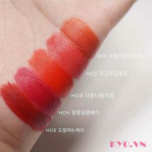 Son Black Rouge Color Lock Heart Tint H03 Neon Pomelo - Đỏ Cam Pomelo - Image 3
