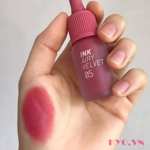 Son Peripera Ink Airy Velvet Tint 05 Genius Rosy Pink - Hồng tím trầm - Image 3