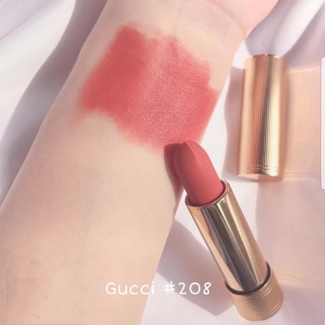 Son Gucci Rouge À Lèvres Satin 208 – Hồng Đất - Image 2