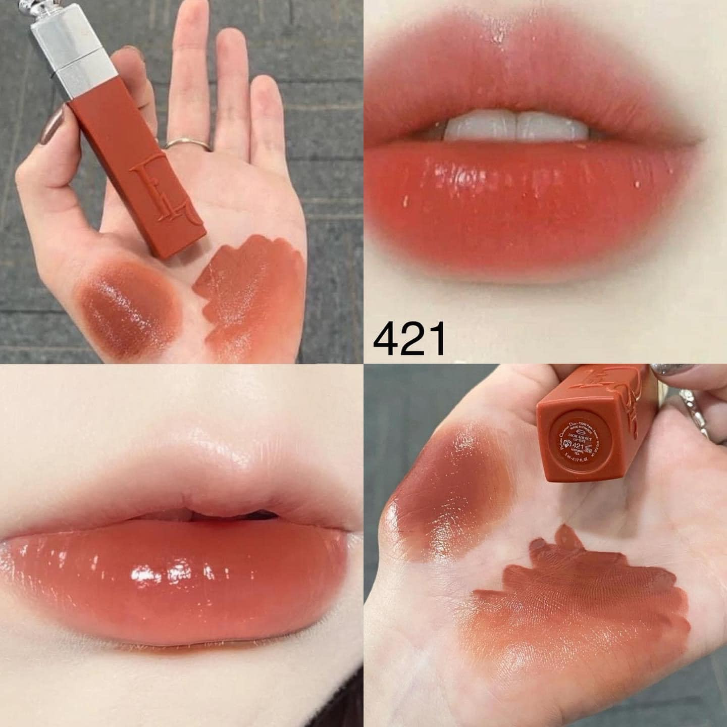 Son Dior Addict Lip Tattoo 421 Natural Tea (New 2022) – Màu Cam Đất - Image 2