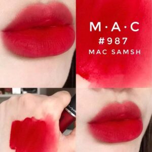 Son Kem Mac Powder Kiss Liquid Lipcolour Màu 987 M-A-C Smash - Đỏ Tươi - Image 4