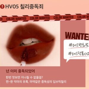 Son Black Rouge Half N Half Water Velvet Chilli Addiction HV05 – Đỏ đất - Image 3