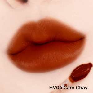 Son Black Rouge Half N Half Water Velvet Litchi Temptation HV04 – Cam Cháy - Image 4