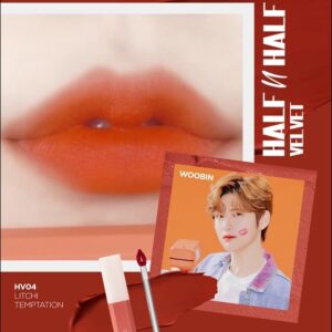 Son Black Rouge Half N Half Water Velvet Litchi Temptation HV04 – Cam Cháy - Image 3