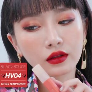 Son Black Rouge Half N Half Water Velvet Litchi Temptation HV04 – Cam Cháy - Image 2